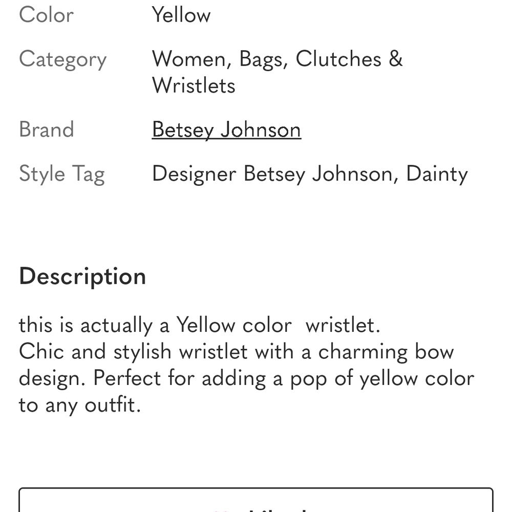 Betsey Johnson Yellow Wristlet Clutch - Picture 5 of 5
